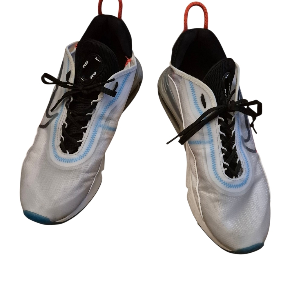 White and Black Nike Air Max Sneakers